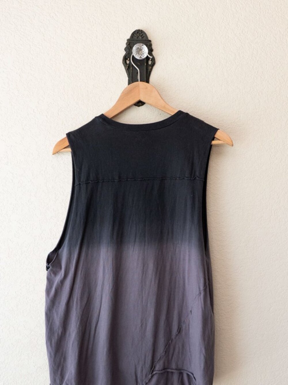 Affliction Y2K Gray Ombre Sleeveless Skull Tank Top Large Made USA Grunge Goth - Picture 9 of 14